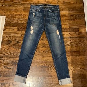 Flying Monkey Platinum Distressed Stretch Jeans Size 28